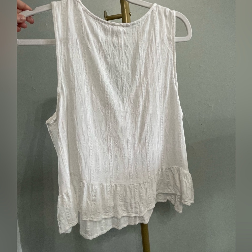 Eyeshadow white eyelet slightly cropped size medium - Picture 3 of 4